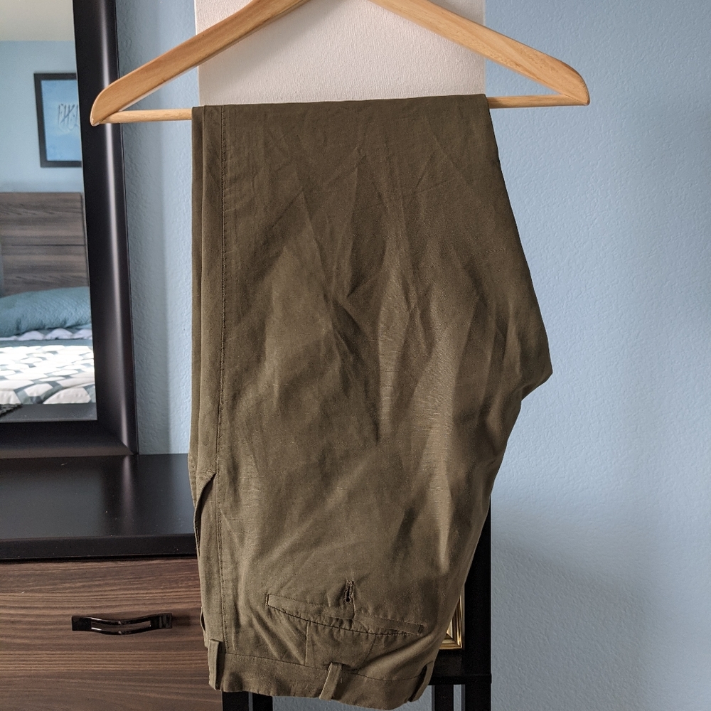 SuitSupply olive trousers